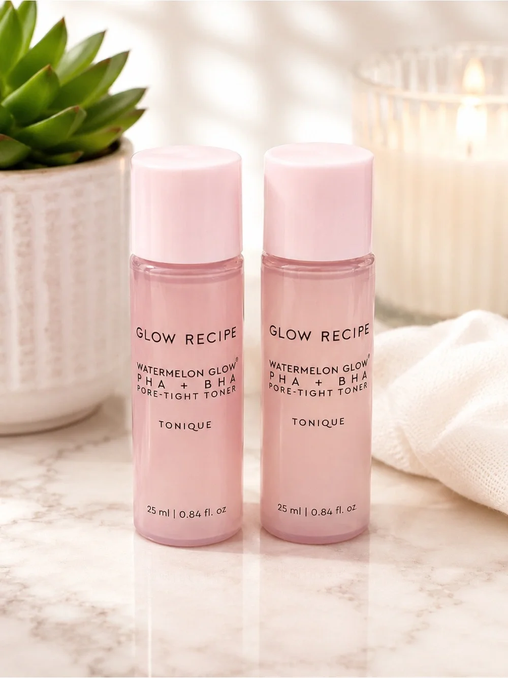 Glow Recipe Watermelon Glow PHA + BHA Pore-Tight Toner Duo | Travel Size | New